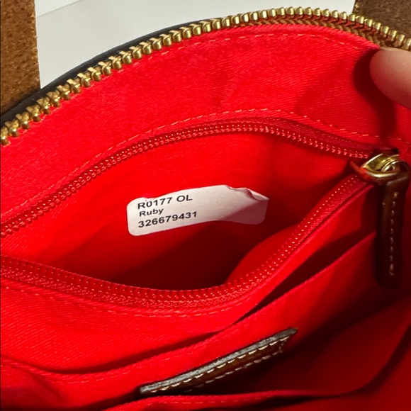 Dooney & Bourke NWOT Ruby Olive Pebbled & Brown Leather Two-Way Bag - Picture 11 of 12